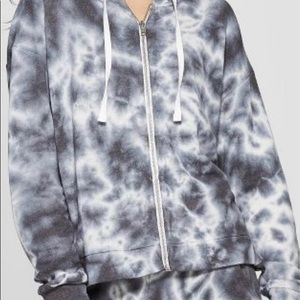 Tie dye zip up hoodie